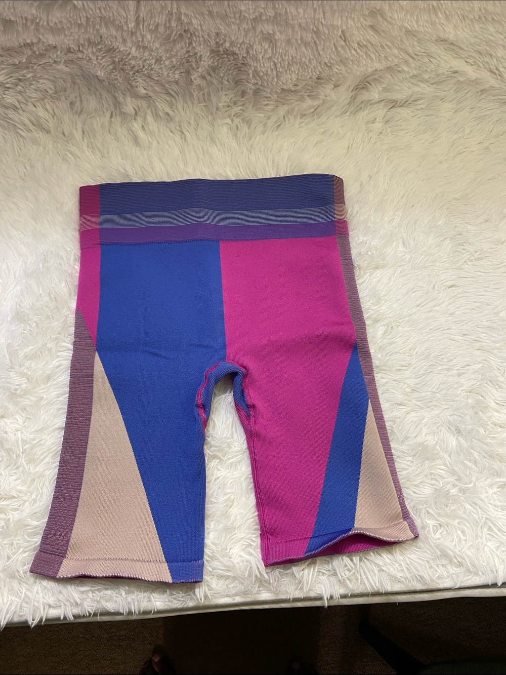 Nike Dri-Fit Women’s Colorblock  Sports Shorts - Pink Purple Blue Tan. Size-XL - Picture 3 of 14